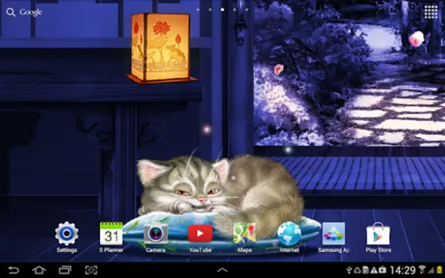 Sleepy Cat Live Wallpaper android App screenshot 1