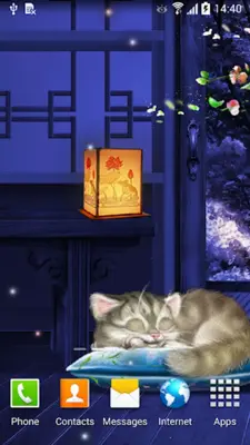 Sleepy Cat Live Wallpaper android App screenshot 2